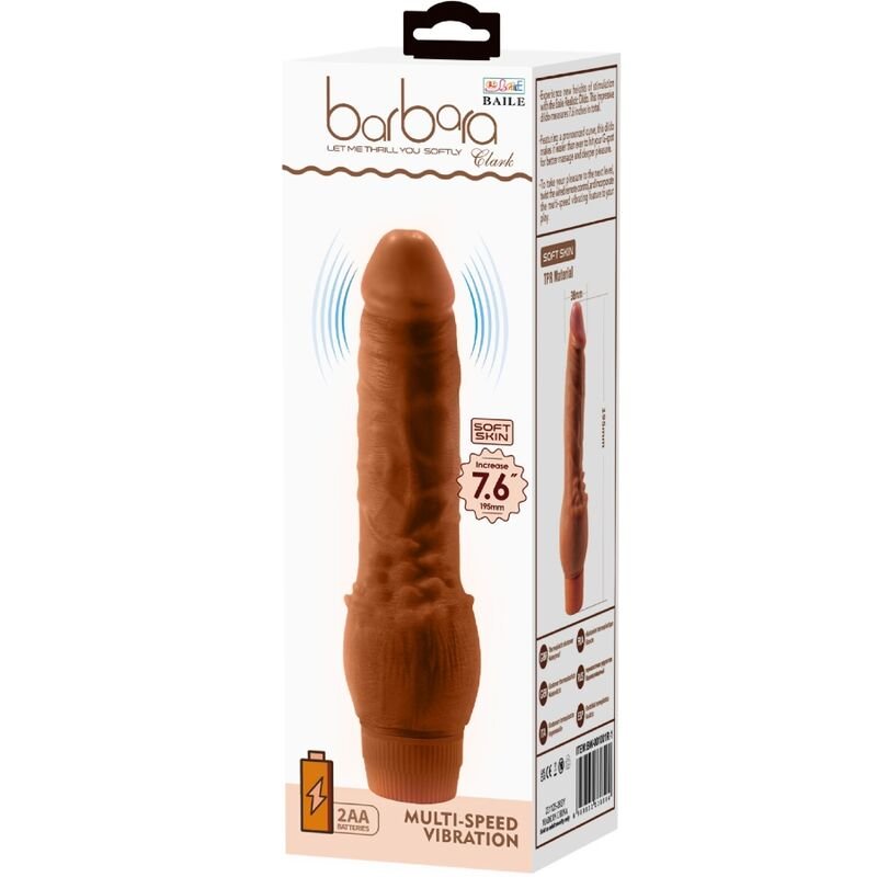 BAILE - BARBARA VIBRADOR REALISTA 19,5 CM MULATO - Image 3