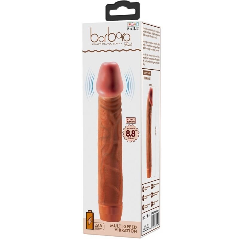 BAILE - BOB VIBRADOR REALISTA 22,5 CM MULATO - Imagem 5