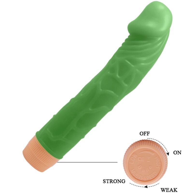 BAILE - BILL VIBRADOR REALISTA 22,5 CM VERDE - Image 2
