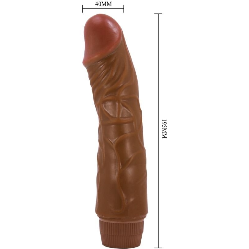 BAILE - JEFF VIBRADOR REALISTA 19,5 CM MULATO - Image 2
