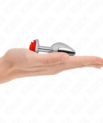 KINK - PLUG ANAL ROSA VERMELHO TAMANHO S
