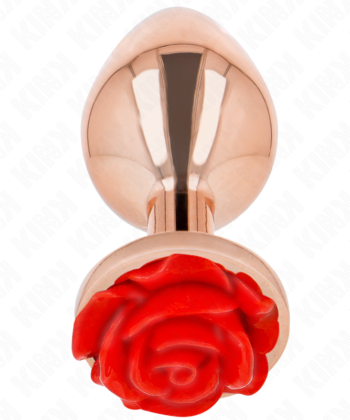 Visão alternativa de KINK - PLUG ANAL ROSA OURO COM ROSA VERMELHA L