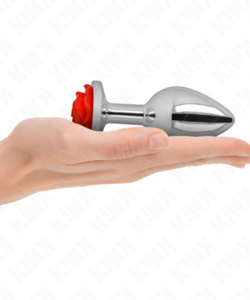 KINK - PLUG ANAL ROSA VERMELHO TAMANHO L