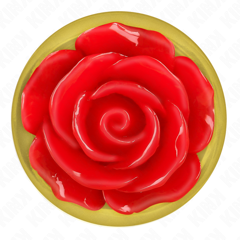 KINK - PLUG ANAL OURO ROSA VERMELHO TAMANHO M - Imagem 2