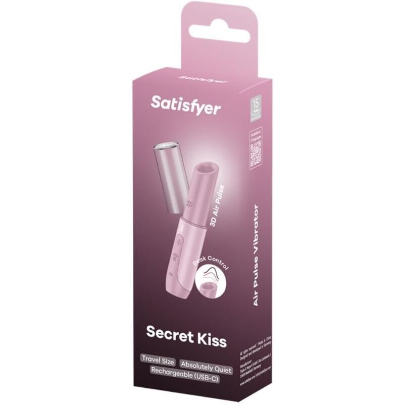 SATISFYER - ESTIMULADOR DE CLITÓRIS SECRET KISS WAVE ROSA - Imagem 3