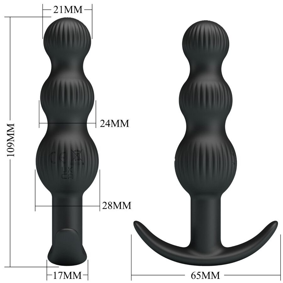 PRETTY LOVE - VIBRADOR ANAL SIDNEY 10 VIBRAÇÕES PRETO - Imagem 4