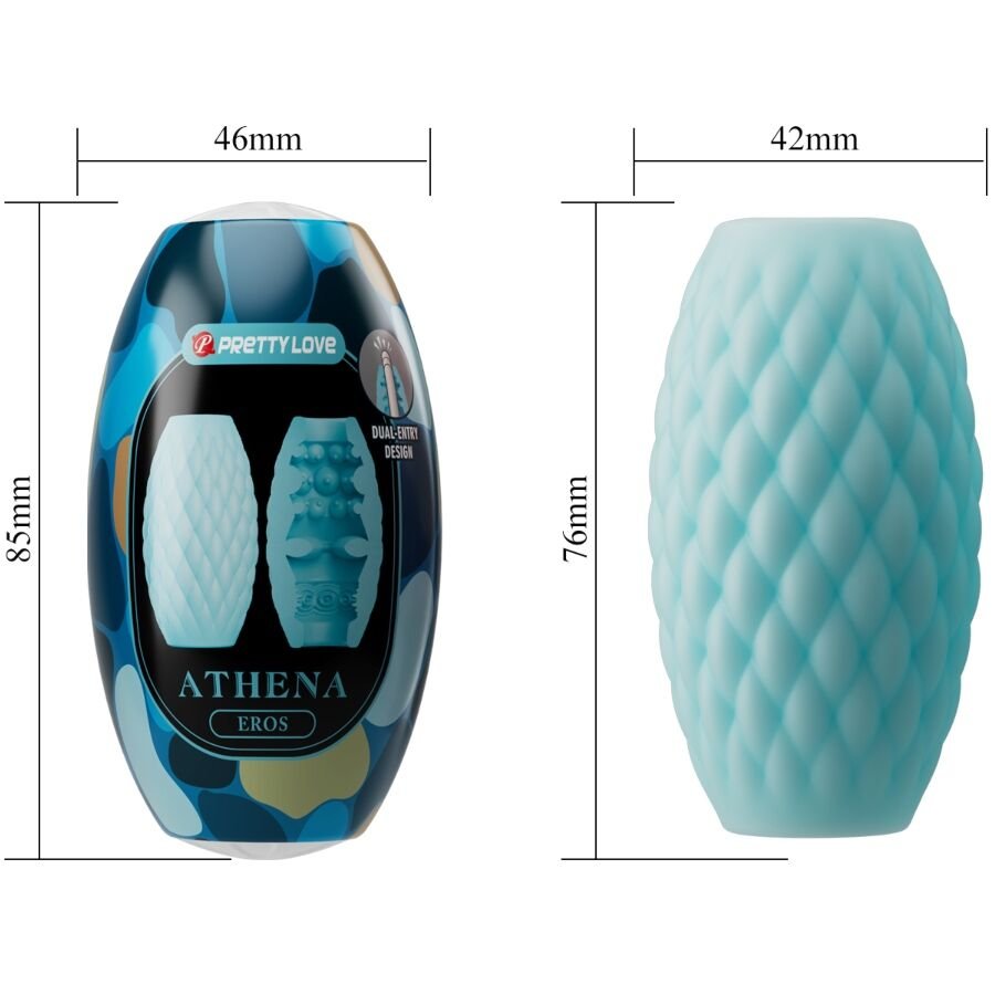 PRETTY LOVE - MASTURBADOR MASCULINO SILICONE ATHENA EROS AZUL CÉU - Image 5