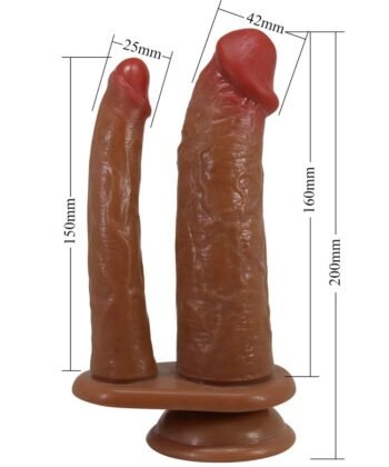 PRETTY LOVE - GORAN DILDO DUPLO REALISTA NATURAL MULATO - Imagem 5
