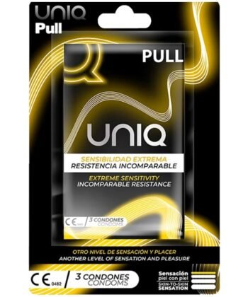 UNIQ - PRESERVATIVOS SEM LÁTEX COM TIRAS 3 UNIDADES