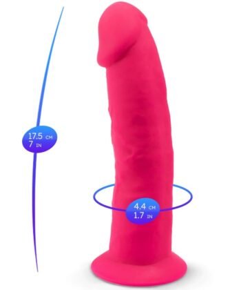 Visão alternativa de SILEXD - MODELO 2 PÊNIS REALÍSTICO PREMIUM SILEXPAN SILICONE FÚCSIA 19.2 CM