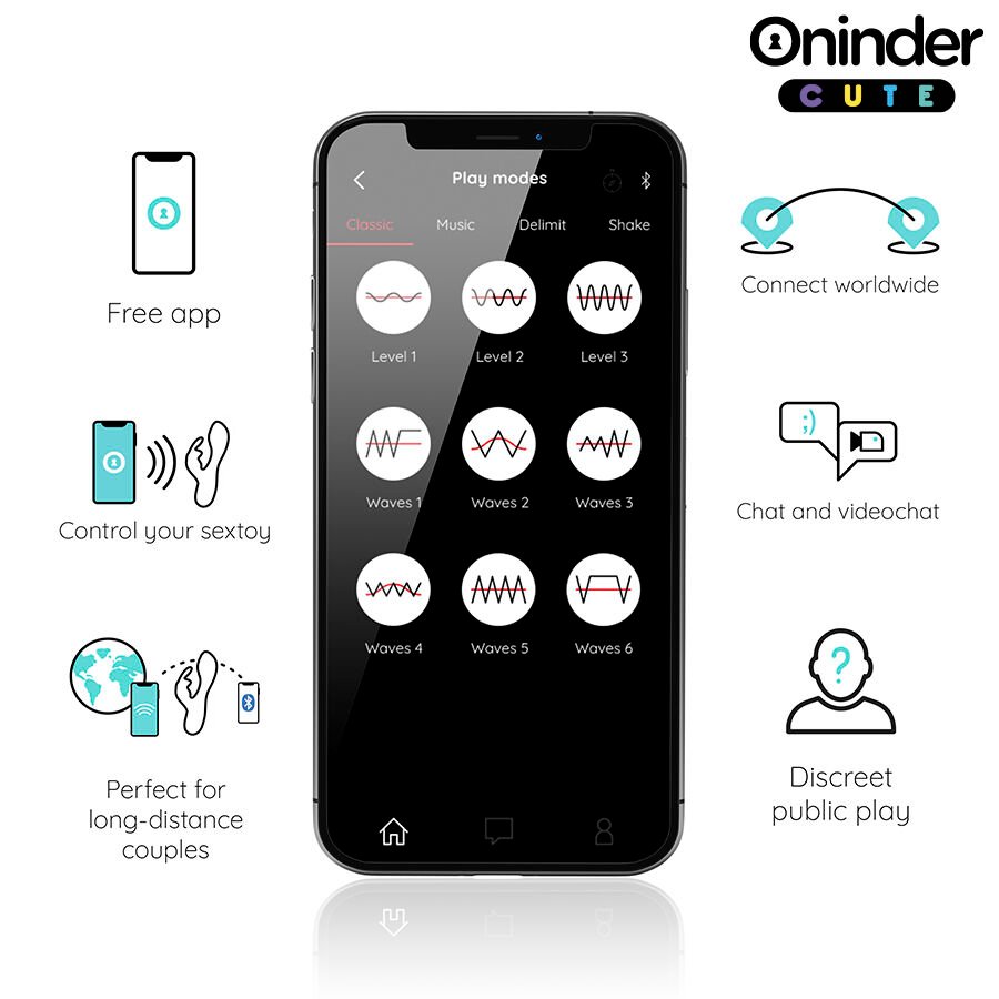 ONINDER CUTE - LOVE BUNNY VIBRADOR CLITÓRISMO PONTO G - APLICATIVO MUNDIAL GRATUITO - Image 3