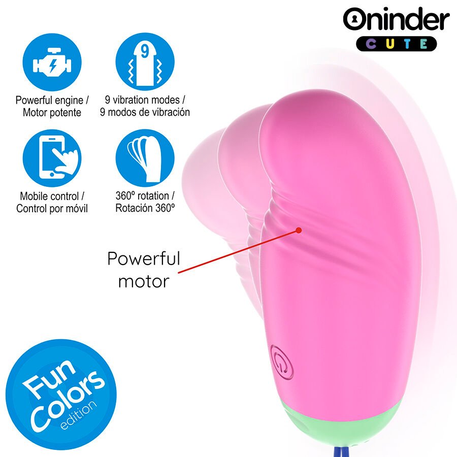 ONINDER CUTE - OVO DE SILICONE VIBRATÓRIO E GIRATÓRIO 360° PARA PRAZER E AMOR - APLICATIVO GRATUITO GLOBAL - Image 4