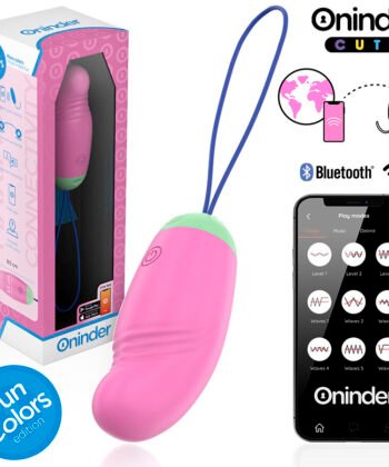Visão alternativa de ONINDER CUTE - OVO DE SILICONE VIBRATÓRIO E GIRATÓRIO 360° PARA PRAZER E AMOR - APLICATIVO GRATUITO GLOBAL