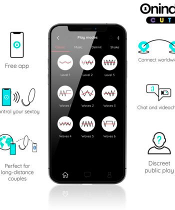 Visão alternativa de ONINDER CUTE - OVO VIBRATÓRIO PARA PRAZER E AMOR - GEMAS DE SILICONE GIRATÓRIAS - APLICATIVO GRATUITO GLOBAL