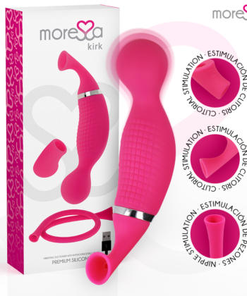 MORESSA - KIRK DUO SUCÇÃO + MASSAGEADOR MULTI-PERFORMANCE PREMIUM SILICONE RECARREGÁVEL