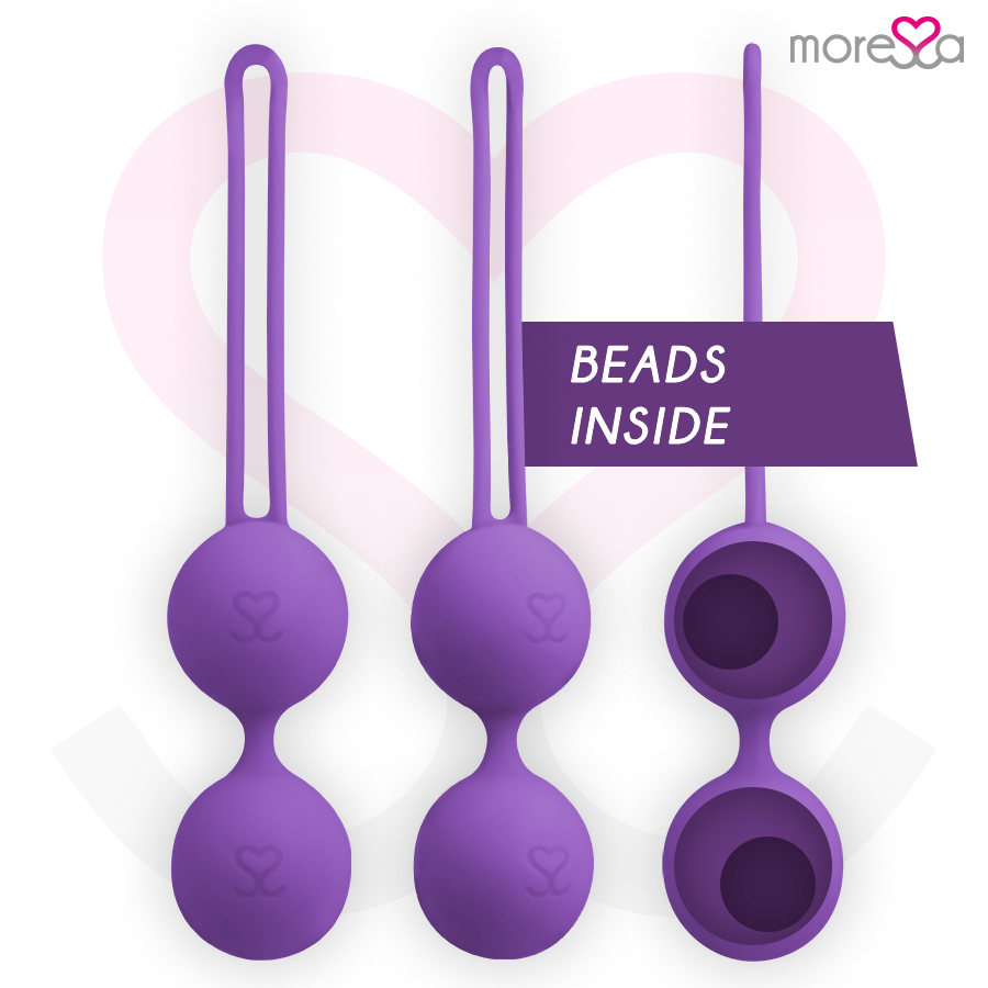 MORESSA – BOLAS DE KEGEL (BOLAS CHINESAS) EM SILICONE LILÁS - Imagem 2