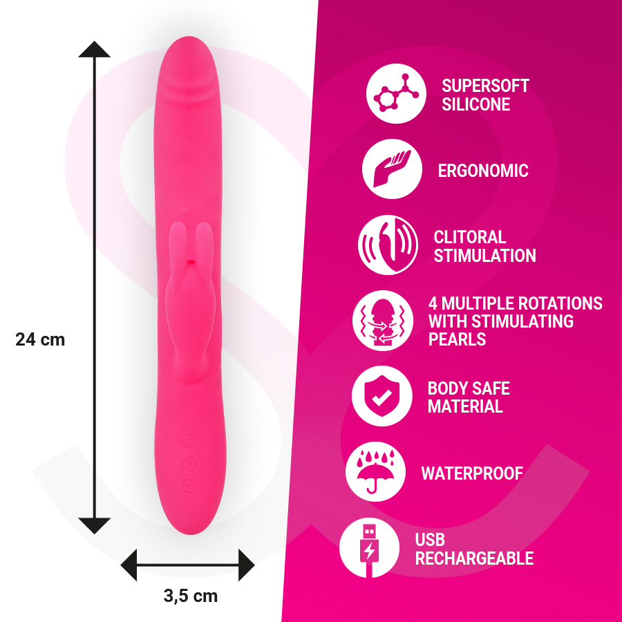MORESSA - VIBRADOR PREMIUM SOMER COM ROTAO MÚLTIPLA - Imagem 4
