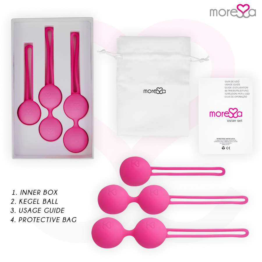 MORESSA - CONJUNTO OSIAN PREMIUM SILICONE ROSA (Osian One - 51 g | Osian Two - 101 g | Osian Three 85 g) - Image 3