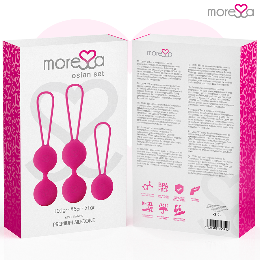 MORESSA - CONJUNTO OSIAN PREMIUM SILICONE ROSA (Osian One - 51 g | Osian Two - 101 g | Osian Three 85 g) - Image 4
