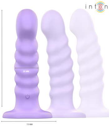 Visão alternativa de INTENSE - VIBRADOR BRENDA TAMANHO M DESIGN ESPIRAL 10 VIBRAÇÕES ROXO CONTROLE REMOTO