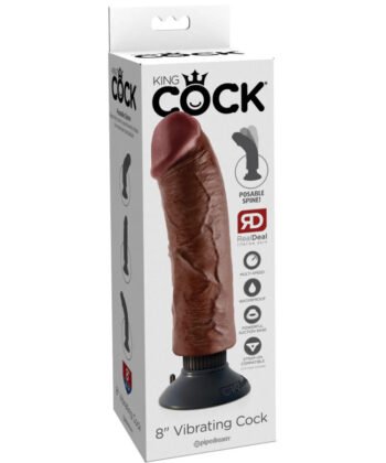 Visão alternativa de KING COCK - GALO VIBRANTE MARROM 20,32 CM