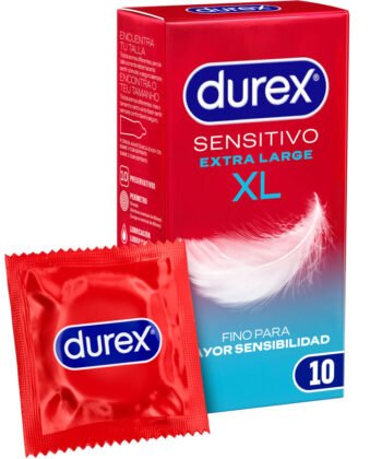 DUREX - PRESERVATIVOS SENSITIVE XL EXTRA LONGO 10 UNIDADES