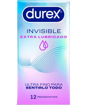 DUREX - PRESERVATIVOS INVISÍVEIS EXTRA LUBRIFICADOS 12 UNIDADES
