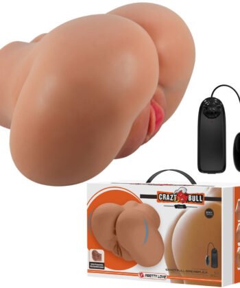 CRAZY BULL - VIBRADOR LUNA COM CONTROLE REMOTO REALISTA DE VAGINA E ÂNUS