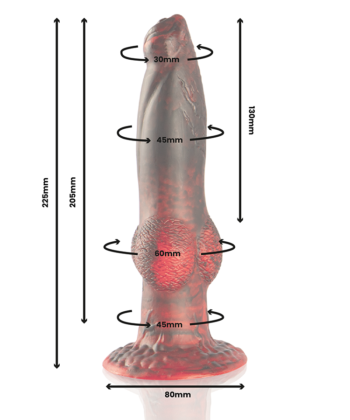 EPIC - PROMETHEUS DILDO TITAN EM CHAMAS CONTROLE REMOTO RECARREGÁVEL