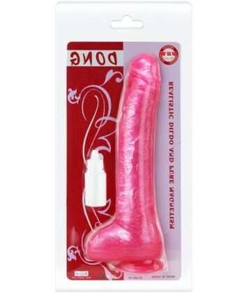 BAILE - DILDO DONG ROSA REALÍSTICO COM VENTOSA
