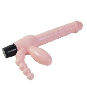 BAILE – STRAP-ON SEM ARNÊS COM VIBRAÇÃO E ESTIMULAÇÃO ANAL 25,4 CM - Image 3