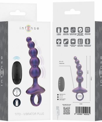Visão alternativa de INTENSE - TITO VIBRADOR ANAL PLUG MODELO 3 CONTROLE REMOTO