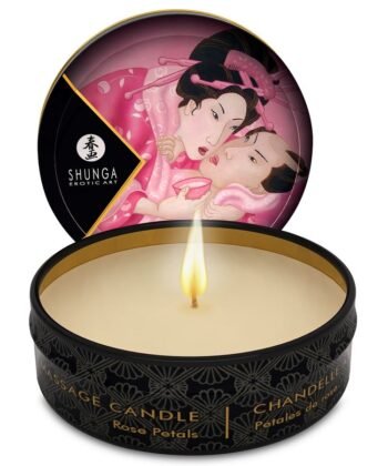 SHUNGA - MINI CARESS BY CANDELIGHT ROSES VELA DE MASSAGEM 30 ML