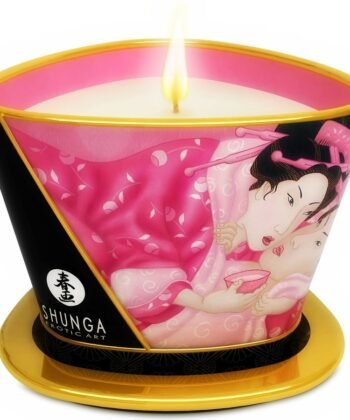 SHUNGA - MINI CARESS BY CANDELIGHT VELA DE MASSAGEM AFRODISÍACA ROSAS 170 ML