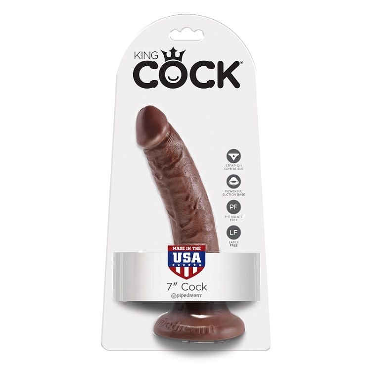 KING COCK - 7 DILDO CHOCOLATE 17.8 CM - Imagem 5