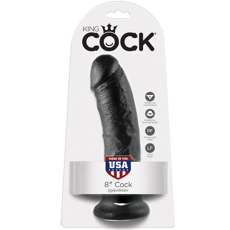 KING COCK - 8 DILDO PRETO 20.3 CM - Imagem 4