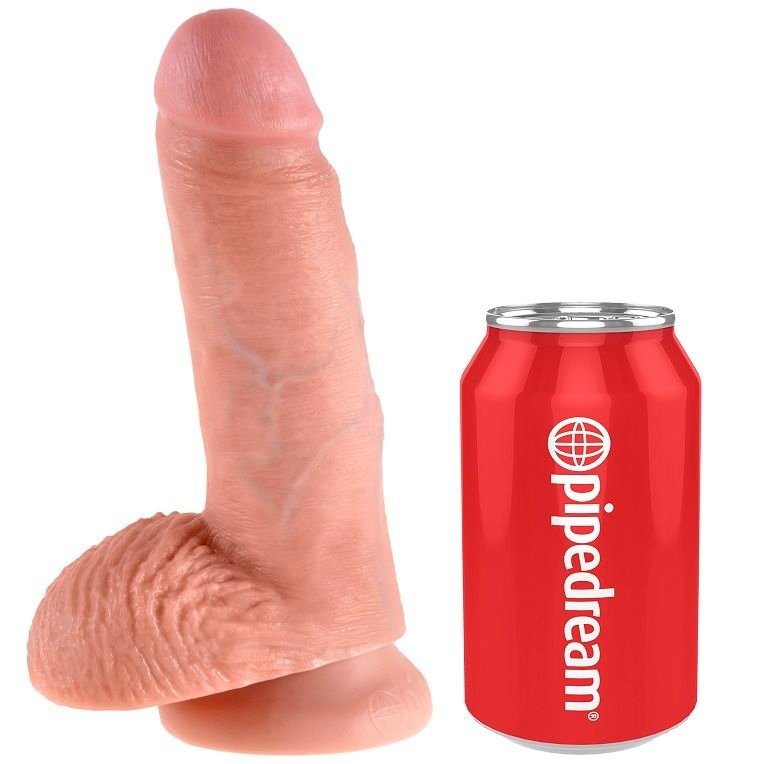 KING COCK - 7 CARNE DE DILDO COM BOLAS 17.8 CM - Image 5