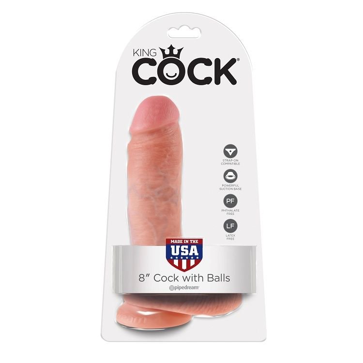 KING COCK - 8 CARNE DE DILDO COM BOLAS 20.3 CM - Image 4