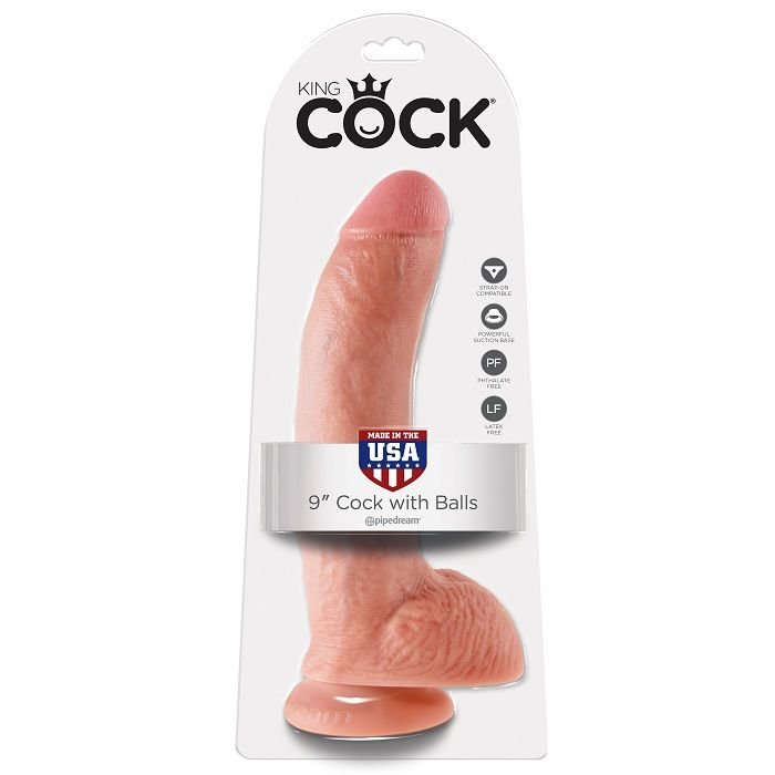 KING COCK - 9 CARNE DE DILDO COM BOLAS 22.9 CM - Image 4