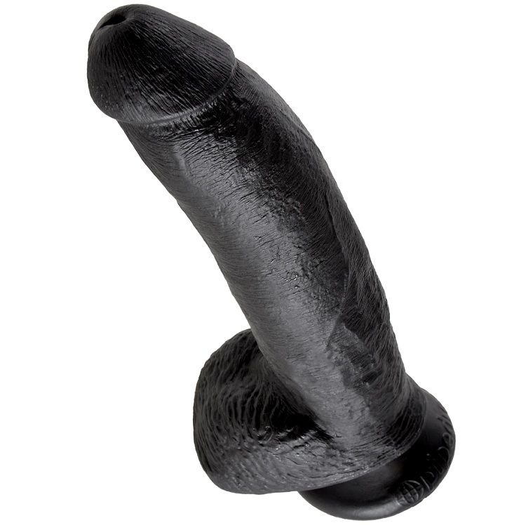 KING COCK - DILDO PRETO COM BOLAS 22.9 CM - Imagem 5