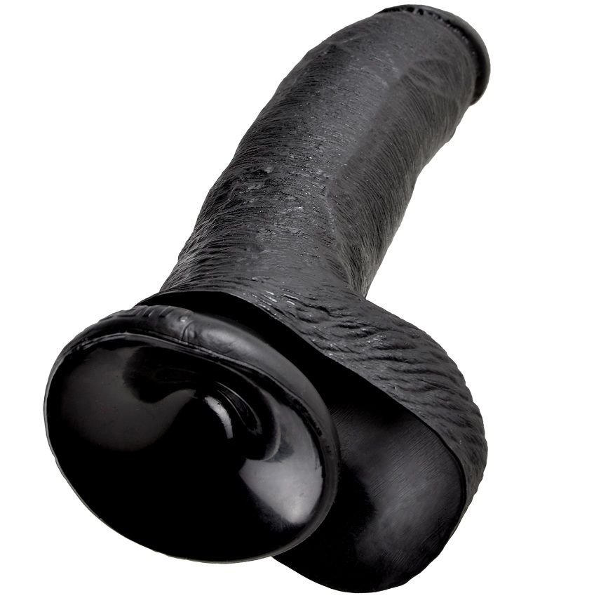 KING COCK - DILDO PRETO COM BOLAS 22.9 CM - Imagem 2