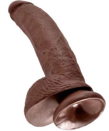 Visão alternativa de KING COCK - 9 DILDO CASTANHO COM BOLAS 22.9 CM