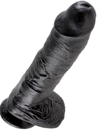 Visão alternativa de KING COCK - DILDO PRETO COM BOLAS 25.4 CM