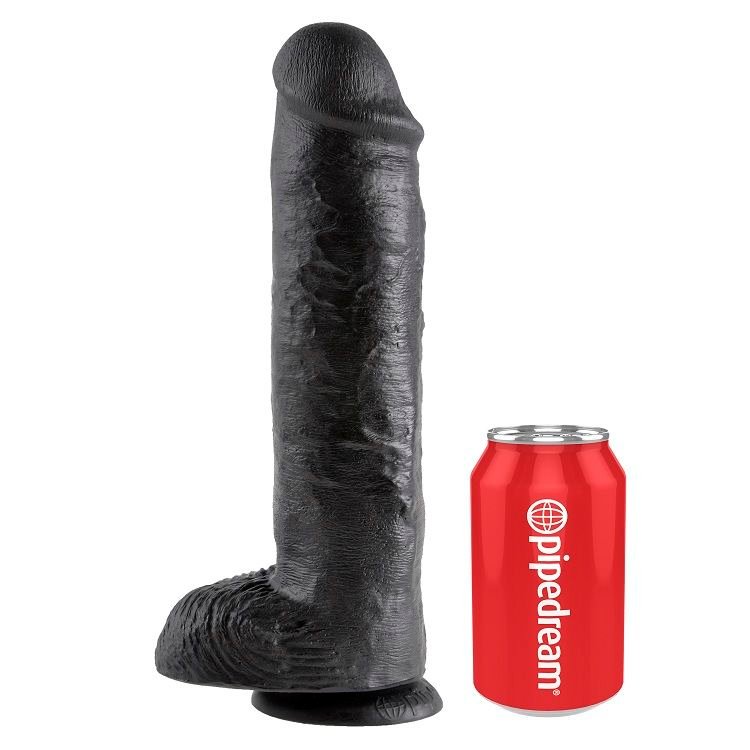 KING COCK - DILDO PRETO COM BOLAS 28 CM - Image 3