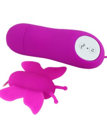 Visão alternativa de BAILE - ESTIMULADOR DE CLÍTORIS MARIPOSA LOVE EGGS 12 VELOCIDADES LILA CONTROL REMOTO