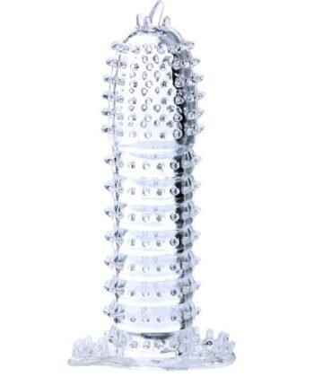 BAILE - BAINHA PARA PÉNIS COM PONTOS ESTIMULANTES TRANSPARENTE 14 CM