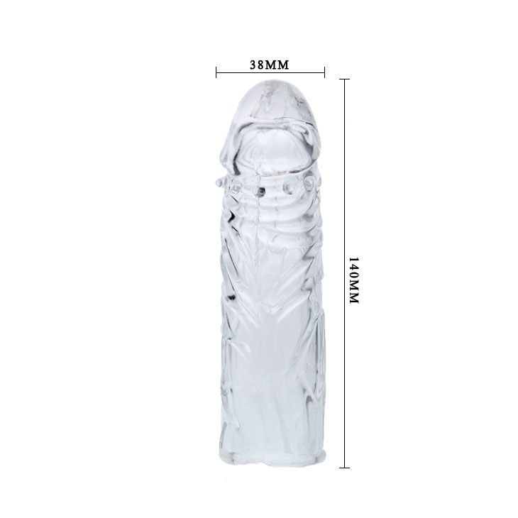 BAILE - CAPA PARA PÉNIS SILICONE TRANSPARENTE 13 CM - Imagem 3