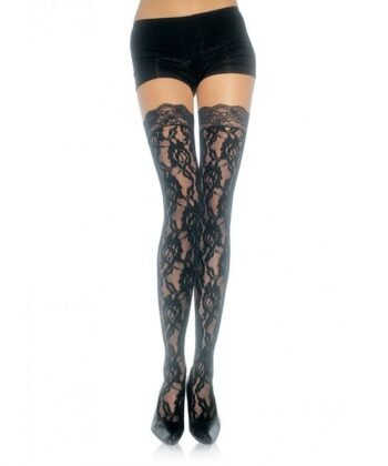 LEG AVENUE - MEDIAS DE ENCAJE FLORAL
