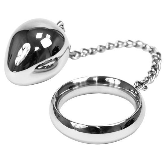 METAL HARD - ANEL DE GALO 40MM + CORRENTE COM BOLA DE METAL - Image 2