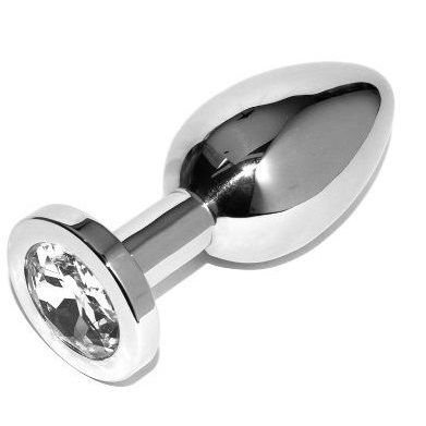 METAL HARD - PLUG ANAL DIAMANTE TRANSPARENTE PEQUENO 5.71CM - Imagem 2